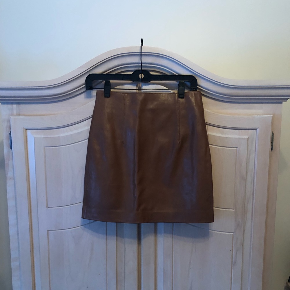 Zara leather mini skirt